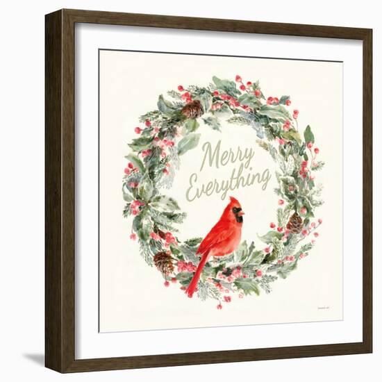 Merry Everything Wreath-Danhui Nai-Framed Art Print