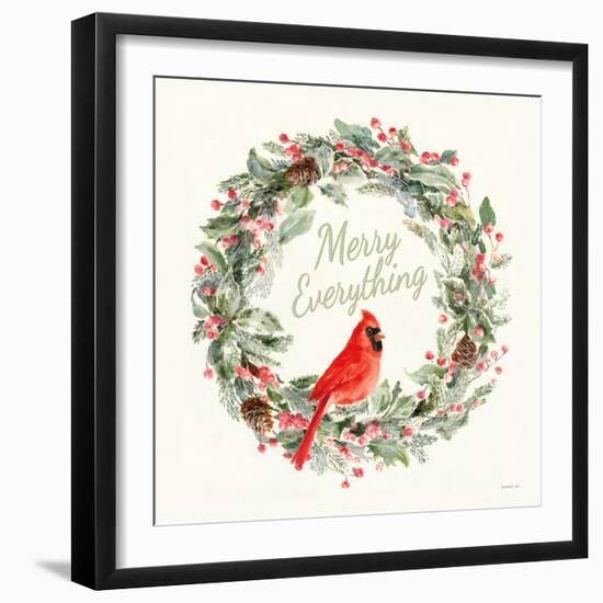 Merry Everything Wreath-Danhui Nai-Framed Art Print