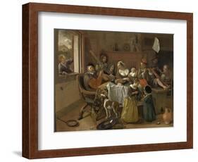 Merry Family-Jan Havicksz Steen-Framed Art Print