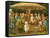 Merry go round or carousel in Paris, Champs Elysees-Thomas Crane-Framed Stretched Canvas