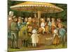 Merry go round or carousel in Paris, Champs Elysees-Thomas Crane-Mounted Giclee Print