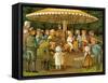 Merry go round or carousel in Paris, Champs Elysees-Thomas Crane-Framed Stretched Canvas