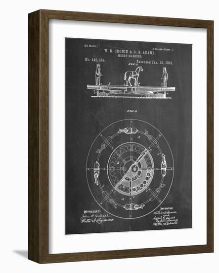 Merry Go Round Patent-null-Framed Art Print