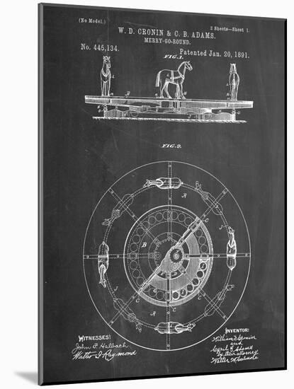 Merry Go Round Patent-null-Mounted Art Print