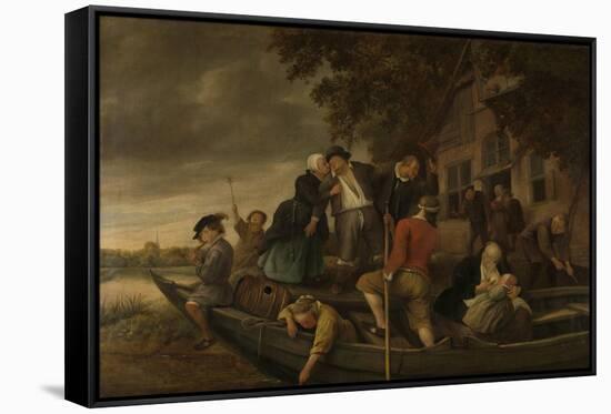 Merry Homecoming-Jan Havicksz Steen-Framed Stretched Canvas