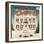 Merry Lil House Sq Merry Christmas-David Carter Brown-Framed Art Print