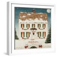 Merry Lil House Sq Merry Christmas-David Carter Brown-Framed Art Print