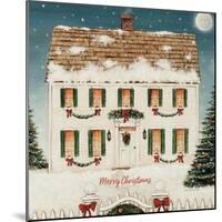 Merry Lil House Sq Merry Christmas-David Carter Brown-Mounted Art Print