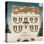 Merry Lil House Sq Merry Christmas-David Carter Brown-Stretched Canvas