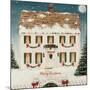 Merry Lil House Sq Merry Christmas-David Carter Brown-Mounted Art Print