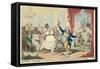 Merry Making on the Regents Birth Day, 1812, 1812-George Cruikshank-Framed Stretched Canvas