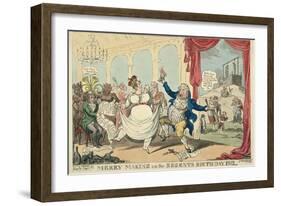 Merry Making on the Regents Birth Day, 1812, 1812-George Cruikshank-Framed Giclee Print