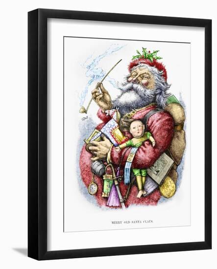 Merry Old Santa Claus, Engraved by the Artist, 1889-Thomas Nast-Framed Giclee Print