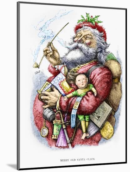 Merry Old Santa Claus, Engraved by the Artist, 1889-Thomas Nast-Mounted Giclee Print
