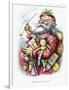 Merry Old Santa Claus, Engraved by the Artist, 1889-Thomas Nast-Framed Giclee Print