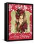 Merry Pixie Blossom - Merry Christmas-Sheena Pike Art And Illustration-Framed Stretched Canvas