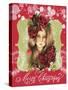 Merry Pixie Blossom - Merry Christmas-Sheena Pike Art And Illustration-Stretched Canvas