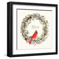 Merry Wreath-Danhui Nai-Framed Art Print
