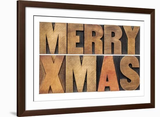 Merry Xmas (Christmas) Greetings or Wishes-PixelsAway-Framed Art Print