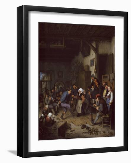 Merrymakers in an Inn, 1674-Adriaen Jansz. Van Ostade-Framed Giclee Print