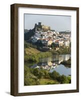 Mertola on the banks of Rio Guadiana in the Alentejo. Portugal-Martin Zwick-Framed Photographic Print