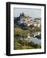 Mertola on the banks of Rio Guadiana in the Alentejo. Portugal-Martin Zwick-Framed Photographic Print