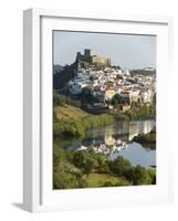 Mertola on the banks of Rio Guadiana in the Alentejo. Portugal-Martin Zwick-Framed Photographic Print