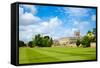 Merton College with Chapel, Oxford University, England-naumoid-Framed Stretched Canvas