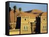 Merzouga a Desert Kasbah Backing onto Giant Sand Dunes of Erg Chebbi in Eastern Morocco, Morocco-Andrew Watson-Framed Stretched Canvas