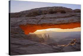 Mesa Arch at Dawn Looking Towards Washerwoman Arch-Gary-Stretched Canvas