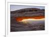 Mesa Arch at Dawn Looking Towards Washerwoman Arch-Gary-Framed Photographic Print