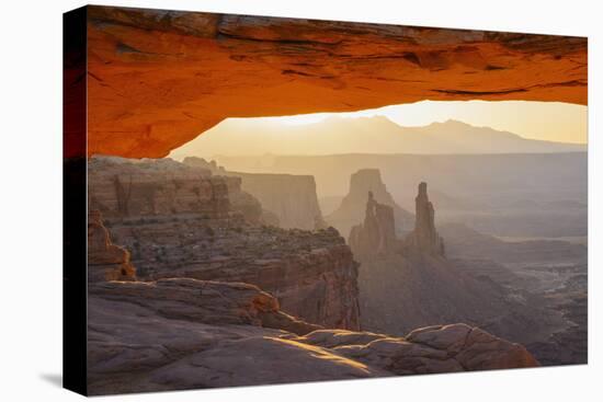 Mesa Arch at Dawn Looking Towards Washerwoman Arch-Gary-Stretched Canvas