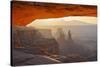 Mesa Arch at Dawn Looking Towards Washerwoman Arch-Gary-Stretched Canvas