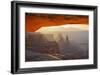 Mesa Arch at Dawn Looking Towards Washerwoman Arch-Gary-Framed Photographic Print