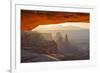 Mesa Arch at Dawn Looking Towards Washerwoman Arch-Gary-Framed Photographic Print