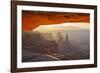 Mesa Arch at Dawn Looking Towards Washerwoman Arch-Gary-Framed Photographic Print