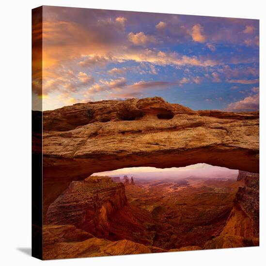 Mesa Arch in Canyonlands National Park Utah USA Sunrise Photo Mount-holbox-Stretched Canvas