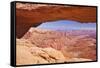 Mesa Arch, Island in the Sky, Canyonlands National Park, Utah, United States of America-Neale Clark-Framed Stretched Canvas
