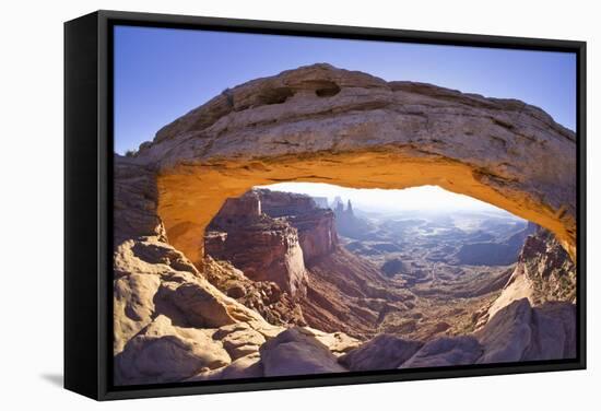 Mesa Arch Sunrise, Island in the Sky, Canyonlands National Park, Utah, United States of America-Neale Clark-Framed Stretched Canvas