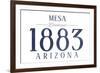 Mesa, Arizona - Established Date (Blue)-Lantern Press-Framed Art Print