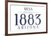 Mesa, Arizona - Established Date (Blue)-Lantern Press-Framed Art Print