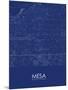 Mesa, United States of America Blue Map-null-Mounted Poster