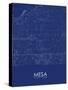 Mesa, United States of America Blue Map-null-Stretched Canvas