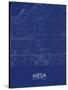 Mesa, United States of America Blue Map-null-Stretched Canvas