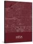 Mesa, United States of America Red Map-null-Stretched Canvas