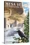 Mesa Verde National Park, Colorado - Balcony House-Lantern Press-Stretched Canvas