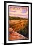 Mesa Verde National Park, Colorado - Cliff Palace at Sunset-Lantern Press-Framed Art Print