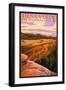 Mesa Verde National Park, Colorado - Cliff Palace at Sunset-Lantern Press-Framed Art Print