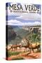 Mesa Verde National Park, Colorado - Deer Family-Lantern Press-Stretched Canvas