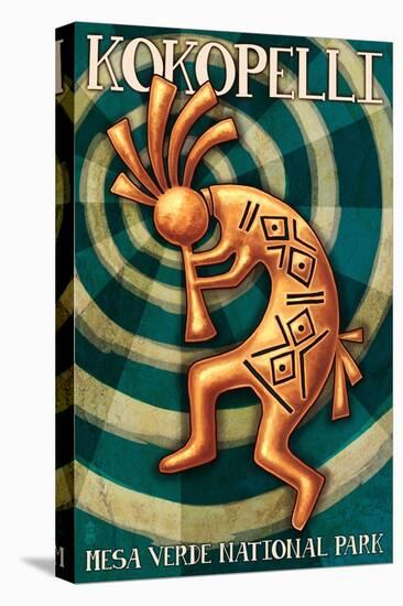 Mesa Verde National Park, Colorado - Kokopelli-Lantern Press-Stretched Canvas